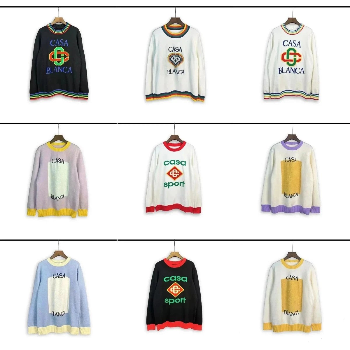 Casablanca Knit Logo Sweater 'Off White' Hoodies