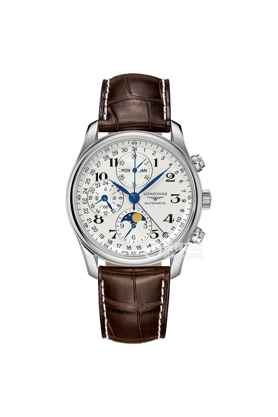 [Clearance] Longines Watch Master Collection 8-Hand Moonphase 40mm Leather Strap Men's Watch Birthday Gift Mechanical Watch Yongwan Mechanical Wristwatch for Men Men's Watch Calendar Wristwatch Sports Watch Men's Watch Waterproof Watch Mechanical Watch Watch Box