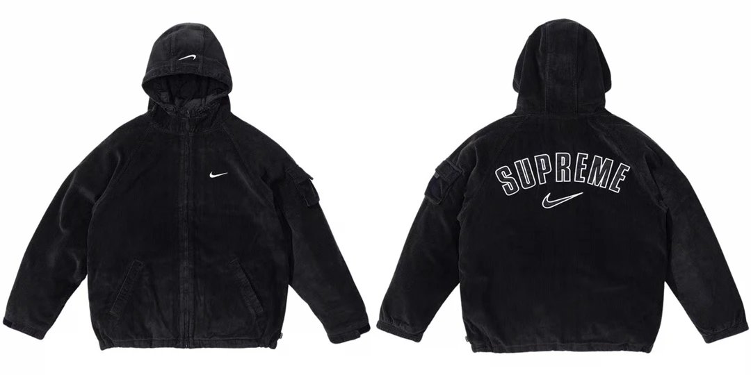 Fashion  Ni@ke  Arc Corduroy Hooded Jacket