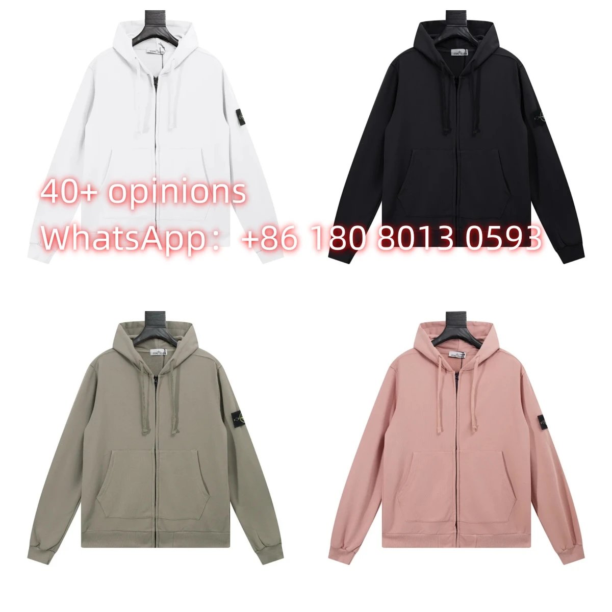 Fashion Hooded Zip-Up Sweatshirt/Overalls