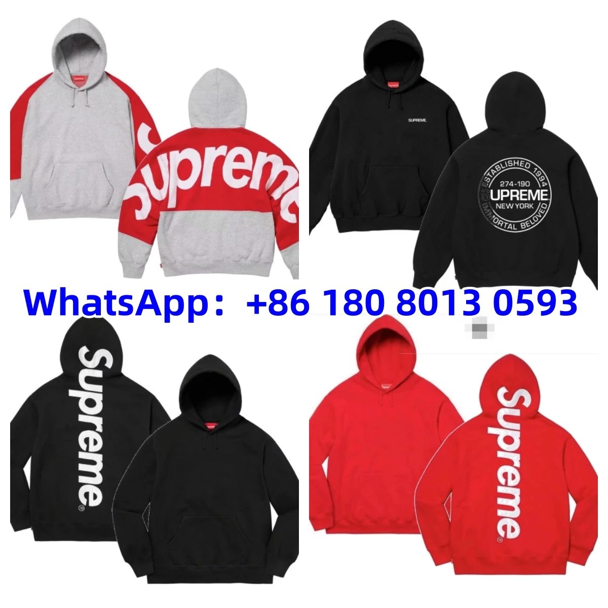 Fashion BIG LOGO JACQUARD HOODED SWEATSHIRT Back Big Logo Hoodie
