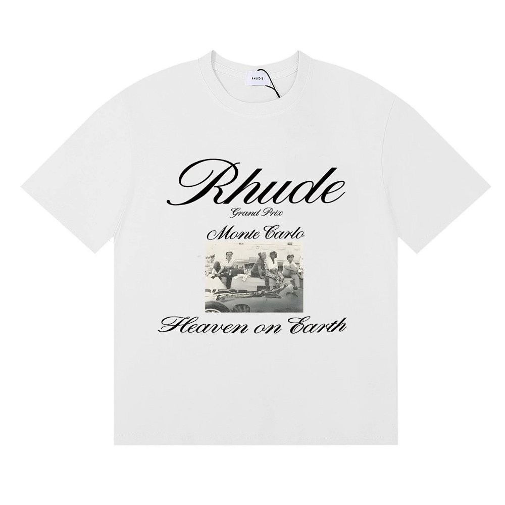 Rhude French Riviera Lighthouse Vintage Short-Sleeve Shirt