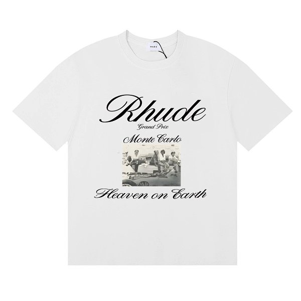 Rhude French Riviera Lighthouse Vintage Short-Sleeve Shirt