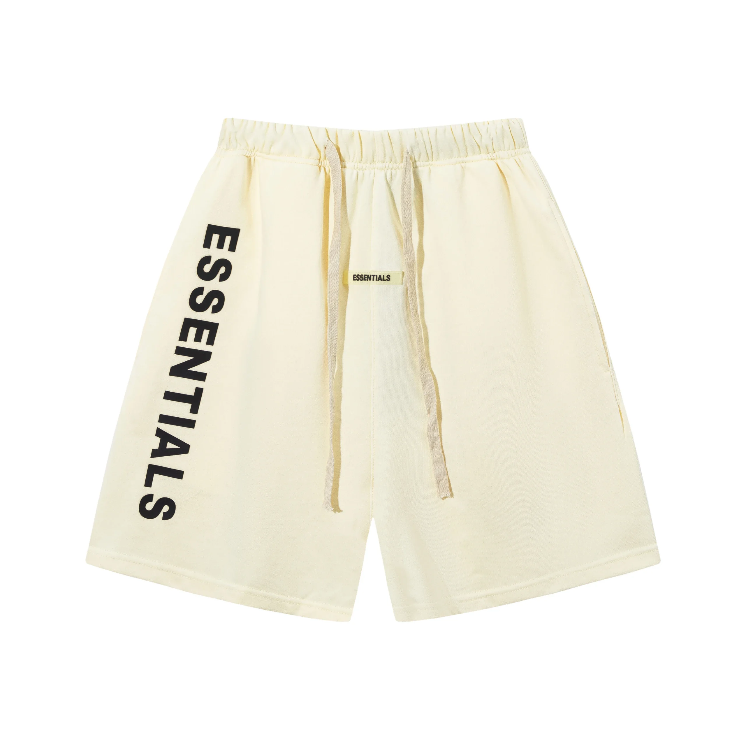 Fear of God Essentials Cream Vertical Logo Sweat Shorts
