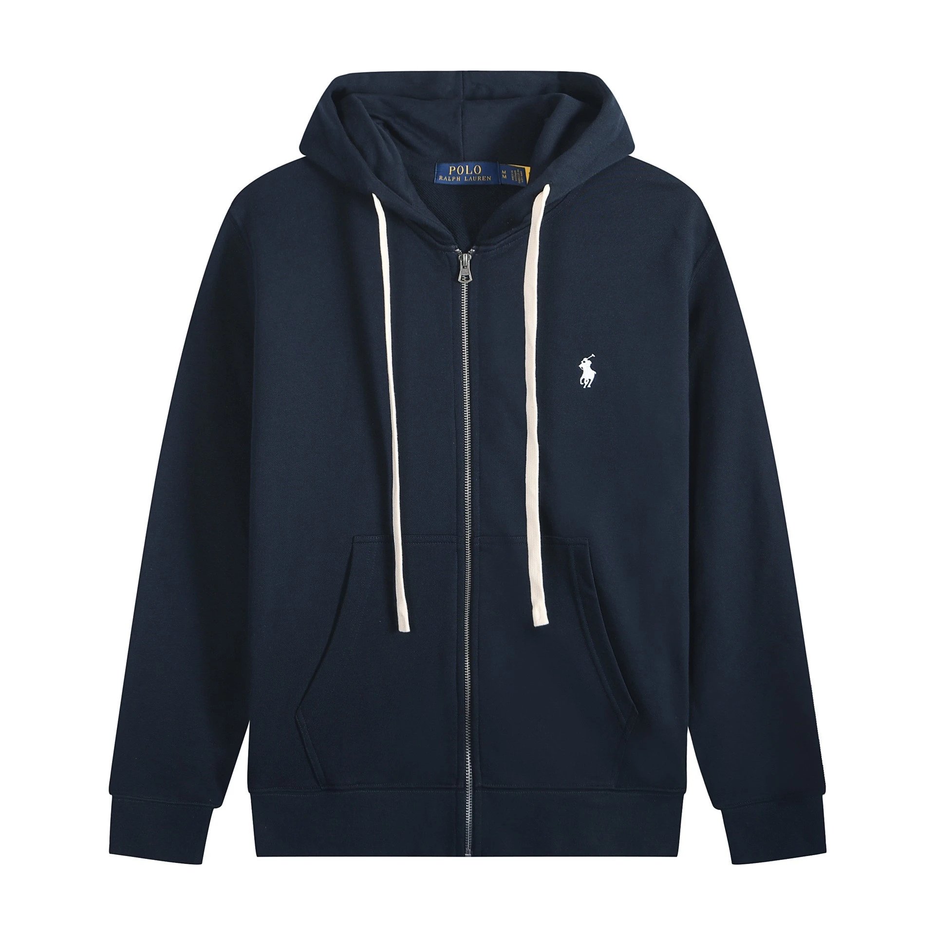 White Drawstring - Zip-Up - Royal Blue White Label