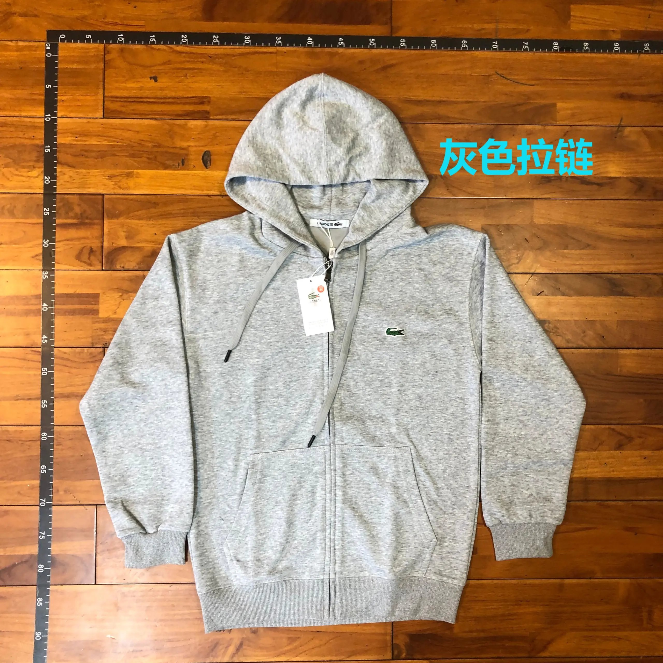 Crocodile Zipper-Small Label-Gray