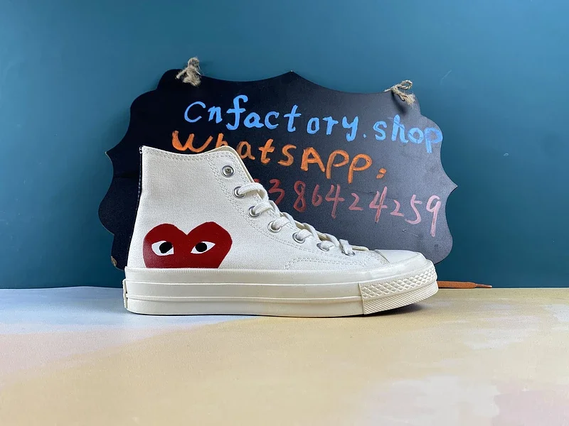 H18CN C0nverse Chuck Taylor All-Star 70 Hi Comme Des Garcons PLAY  White-150207C