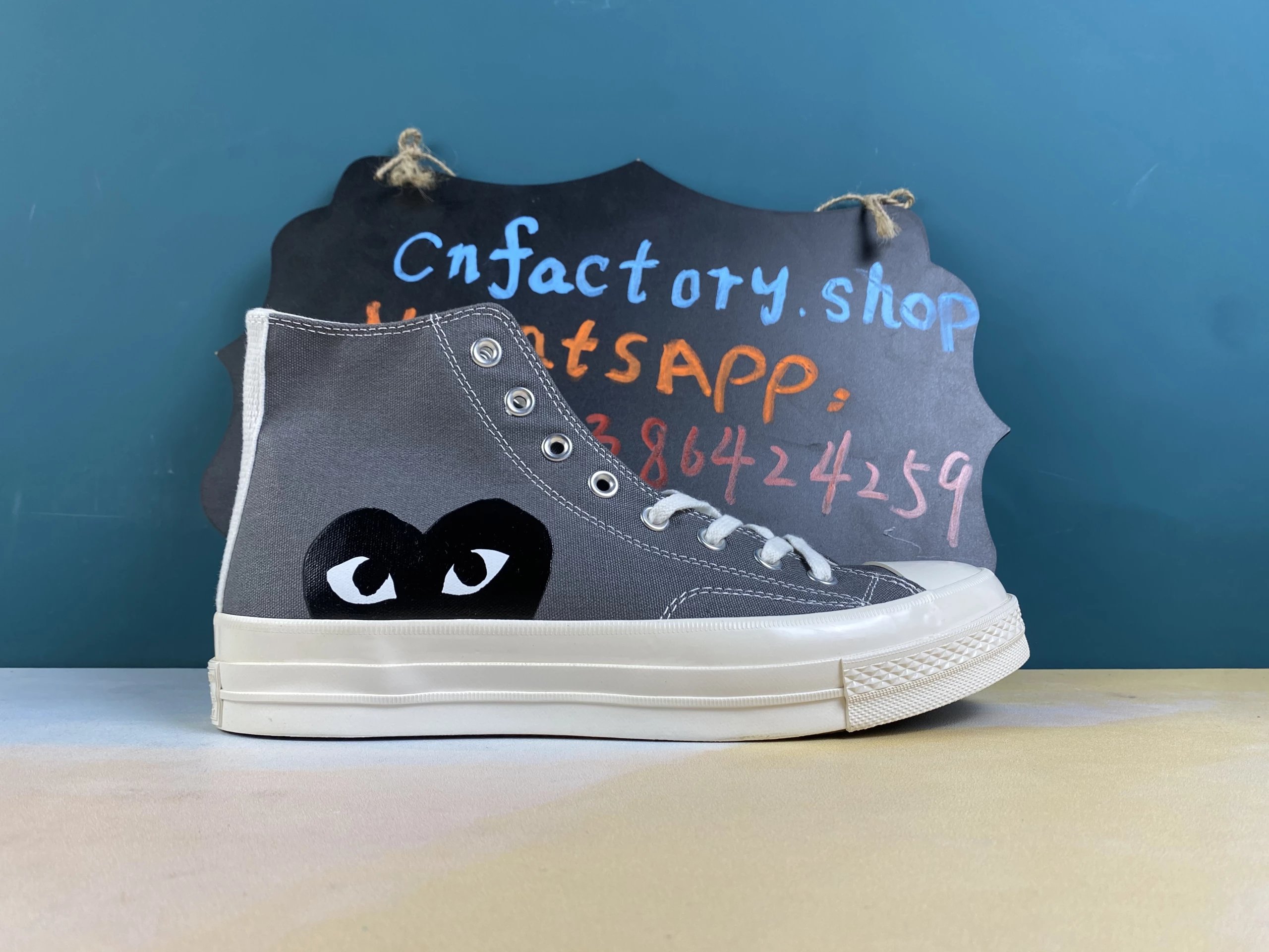 H18CN C0nverse Chuck Taylor All-Star 70s Hi Comme des Garcons PLAY Grey