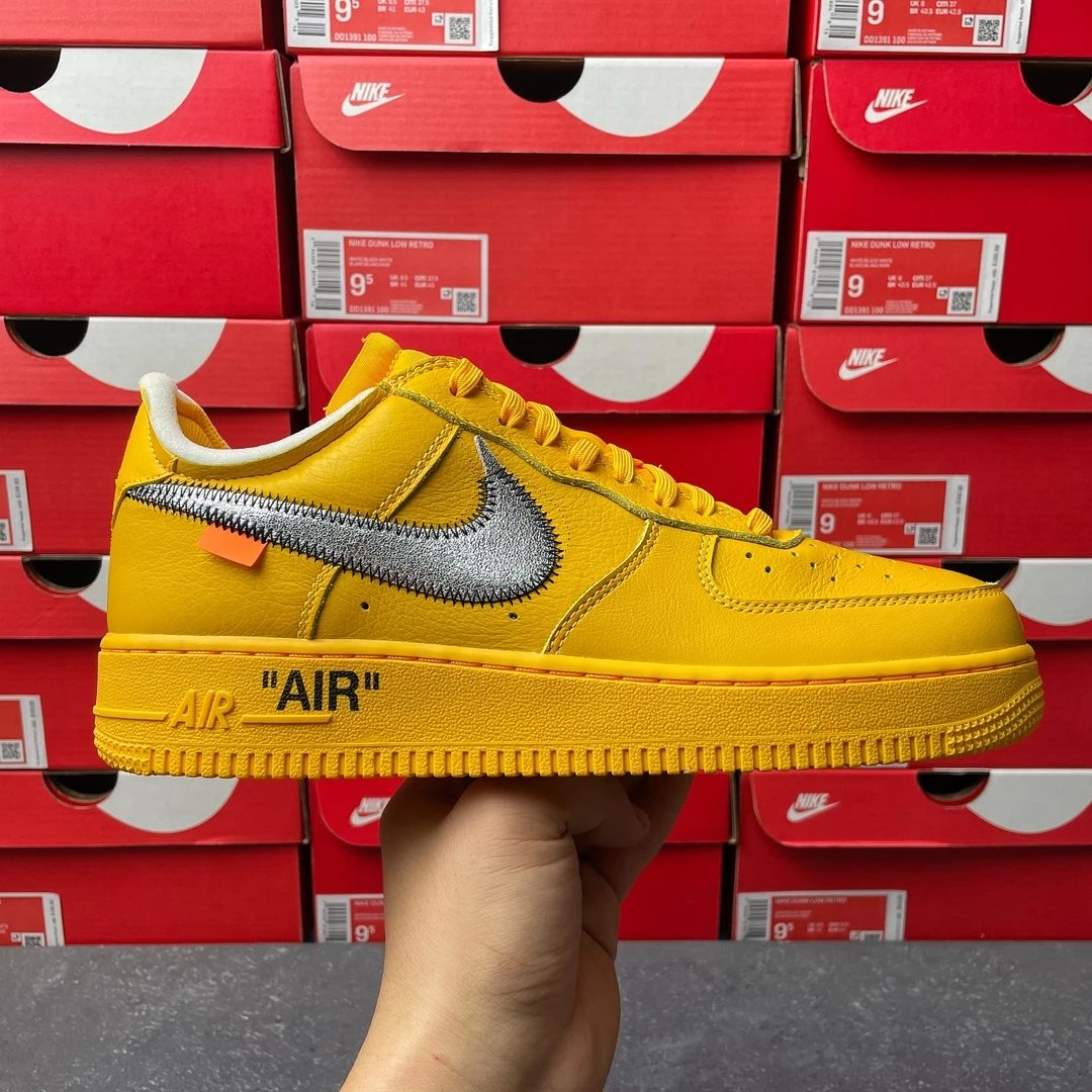 Ow collaboration Lemonade yellow leather DD1876-700