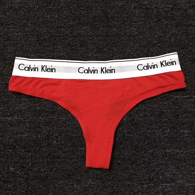 Calvin Klein Underwear Thong panties with logo elastic waistband product detail image 3