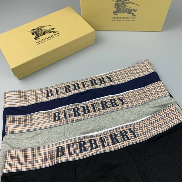 Burberry Underwear Men's boxer briefs with check waistband product detail image 5