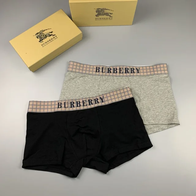 Burberry Underwear Men's boxer briefs with check waistband product detail image 4