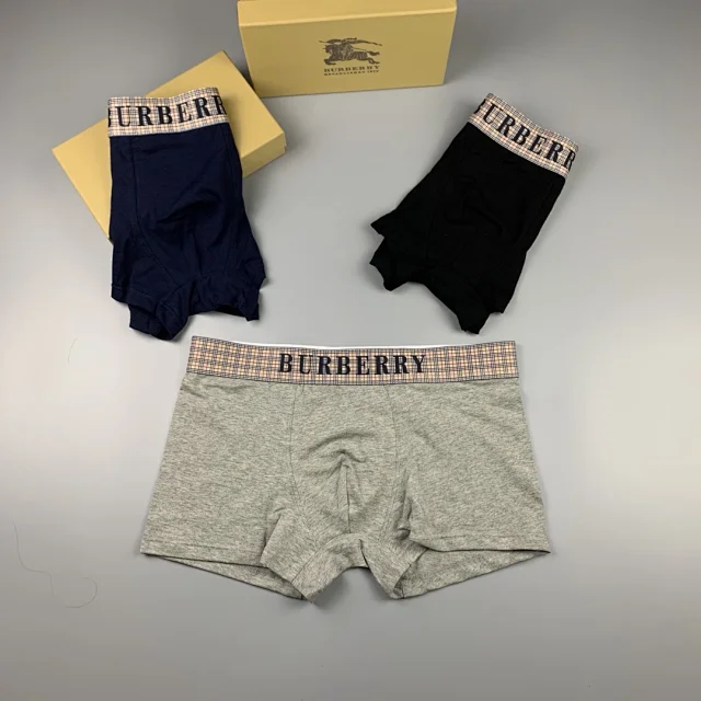 Burberry Underwear Men's boxer briefs with check waistband product detail image 1