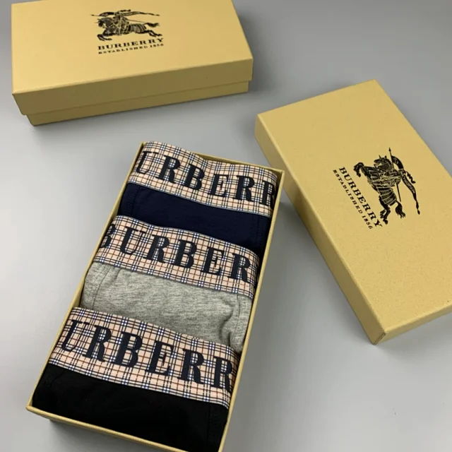 Burberry Underwear Men's boxer briefs with check waistband product detail image 3