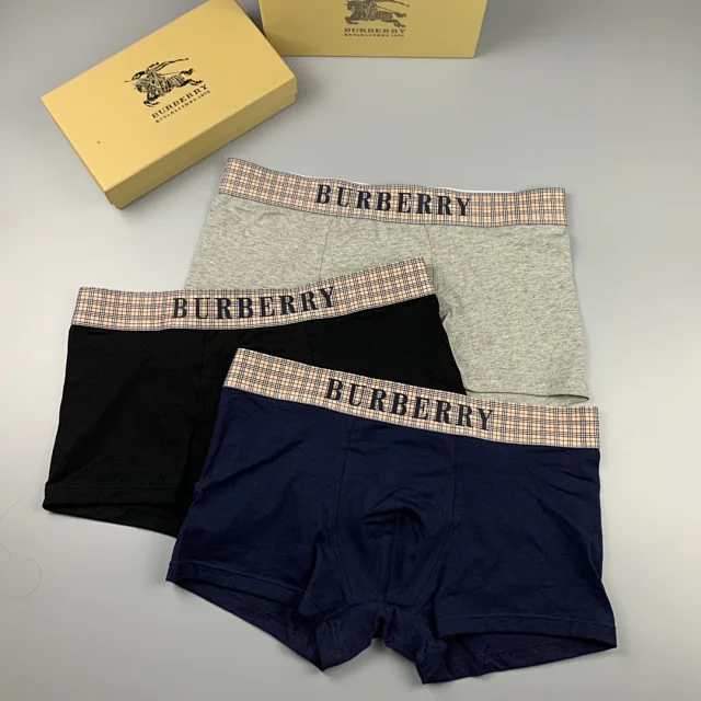 Burberry Underwear Men's boxer briefs with check waistband product detail image 2