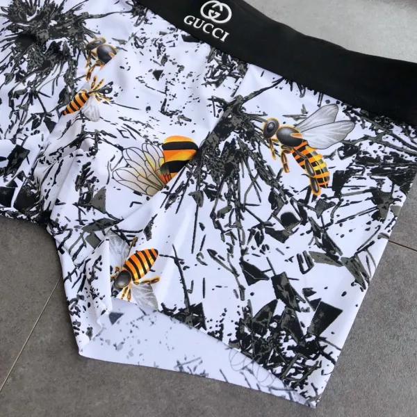 Gucci Bee Print Boxer Briefs White Multicolor Underwear - 10