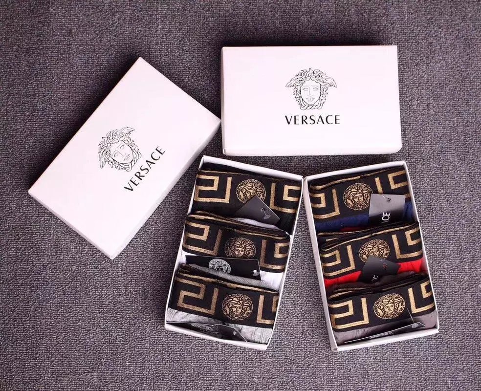 Versace Medusa Greek Key Black Boxer Briefs Underwear - 4