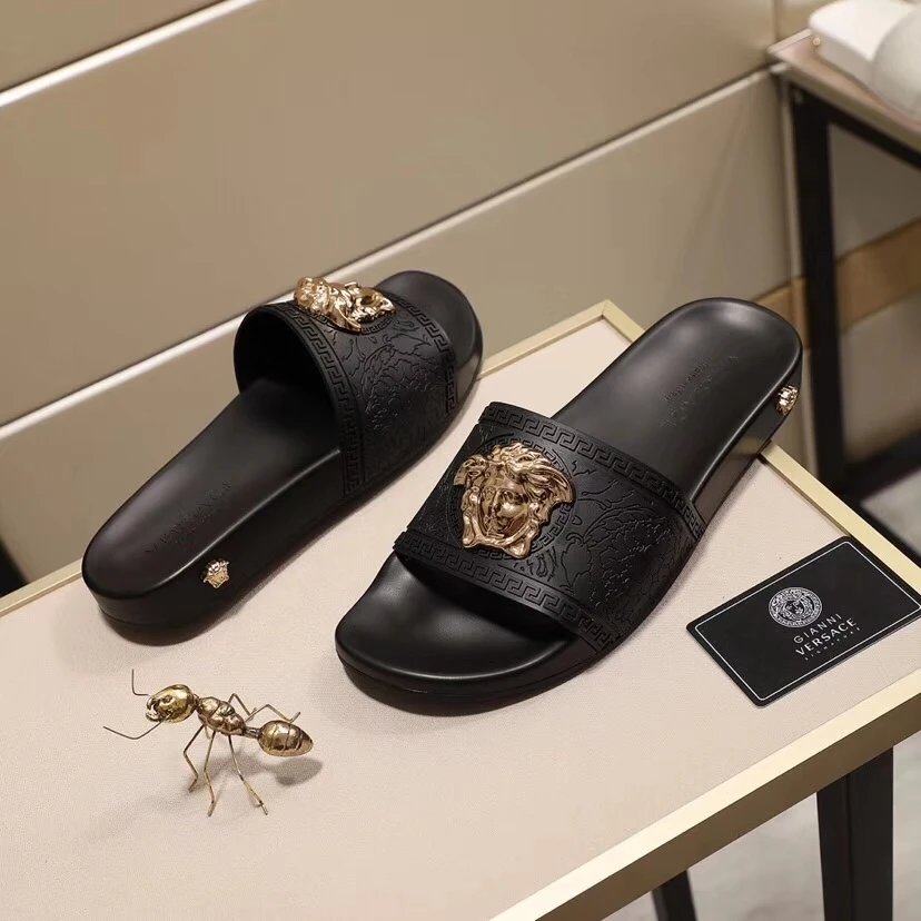 Versace Medusa Slide Pink Rubber Sandals Slippers - 13