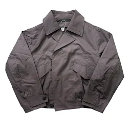 thumbnail for i795 Leather Texture! Lema purple lapel coated cropped jacket men's autumn and winter unisex