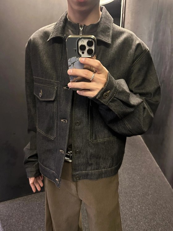 Self made 26ss raw denim jacket&jeans, unwashed denim jacket, jeans