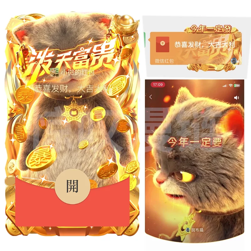 泼天富贵/斑布猫/新版动态红包封面皮肤