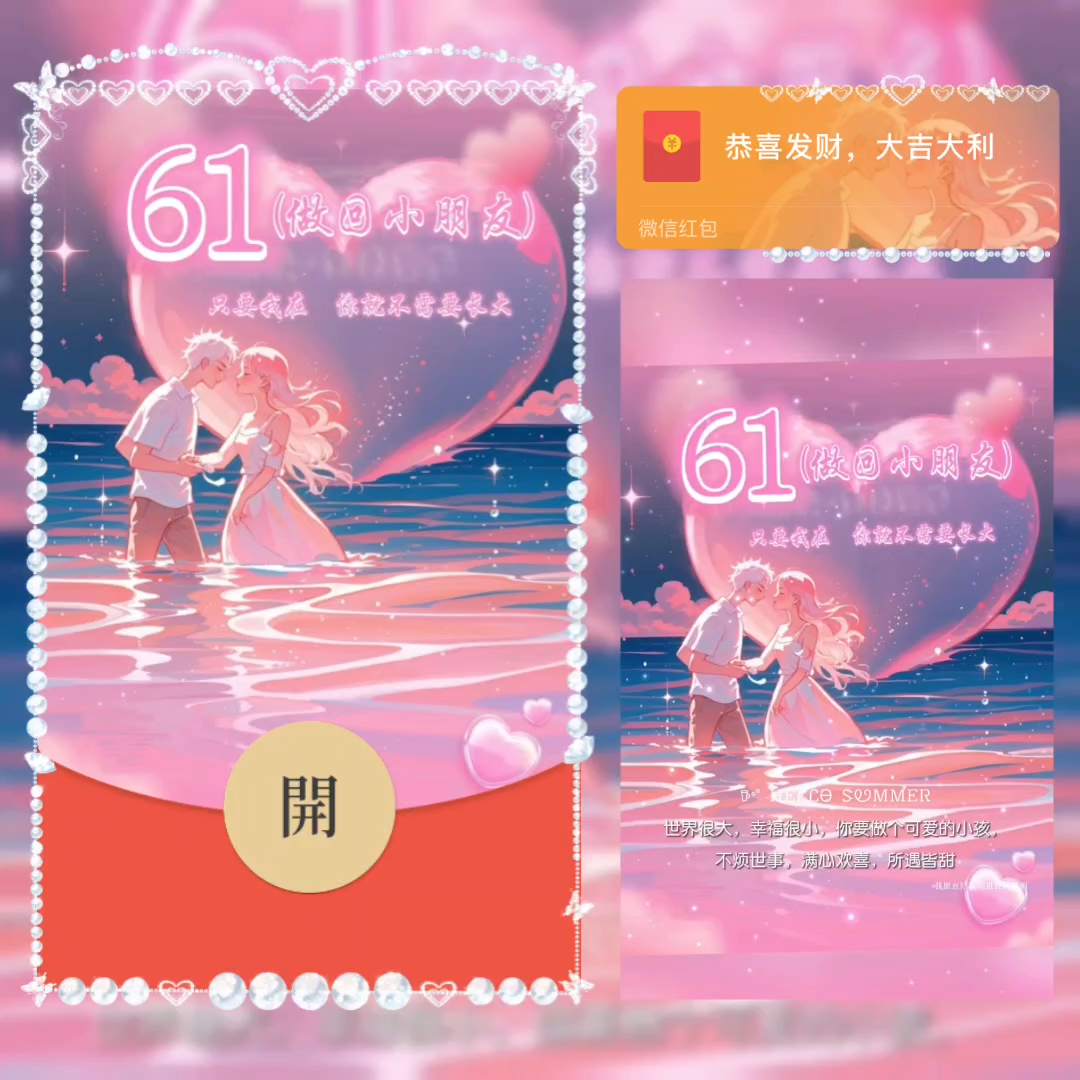 只要我在.你就不需要长大/六一儿童节/la红包封面皮肤