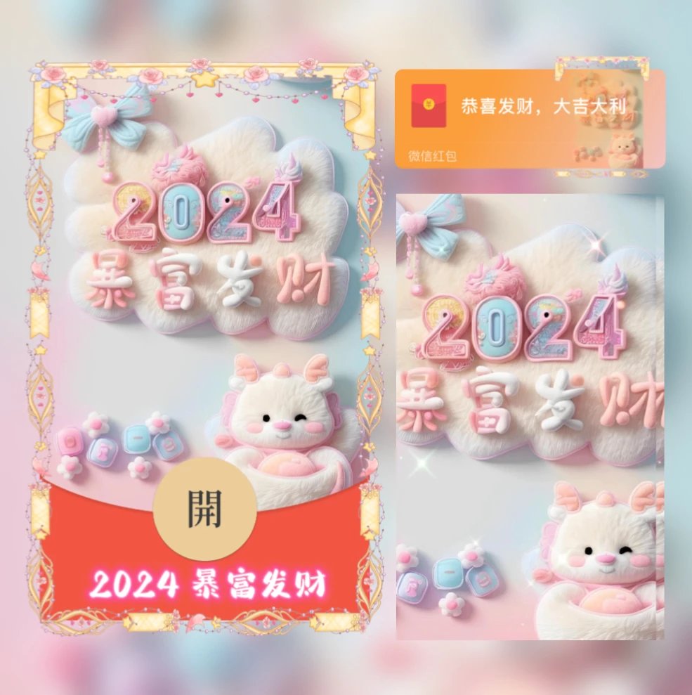 【红包封面】😘2024暴富发财/YJ