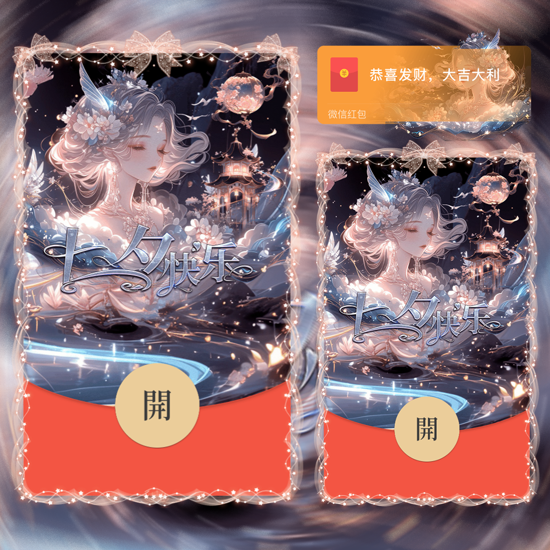 七夕情人节快乐LA/LA红包封面皮肤