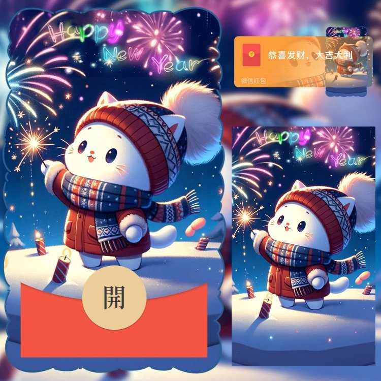 【红包封面】😘新年快乐/N