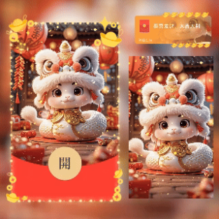 【红包封面】😘福瑞金蛇/A.