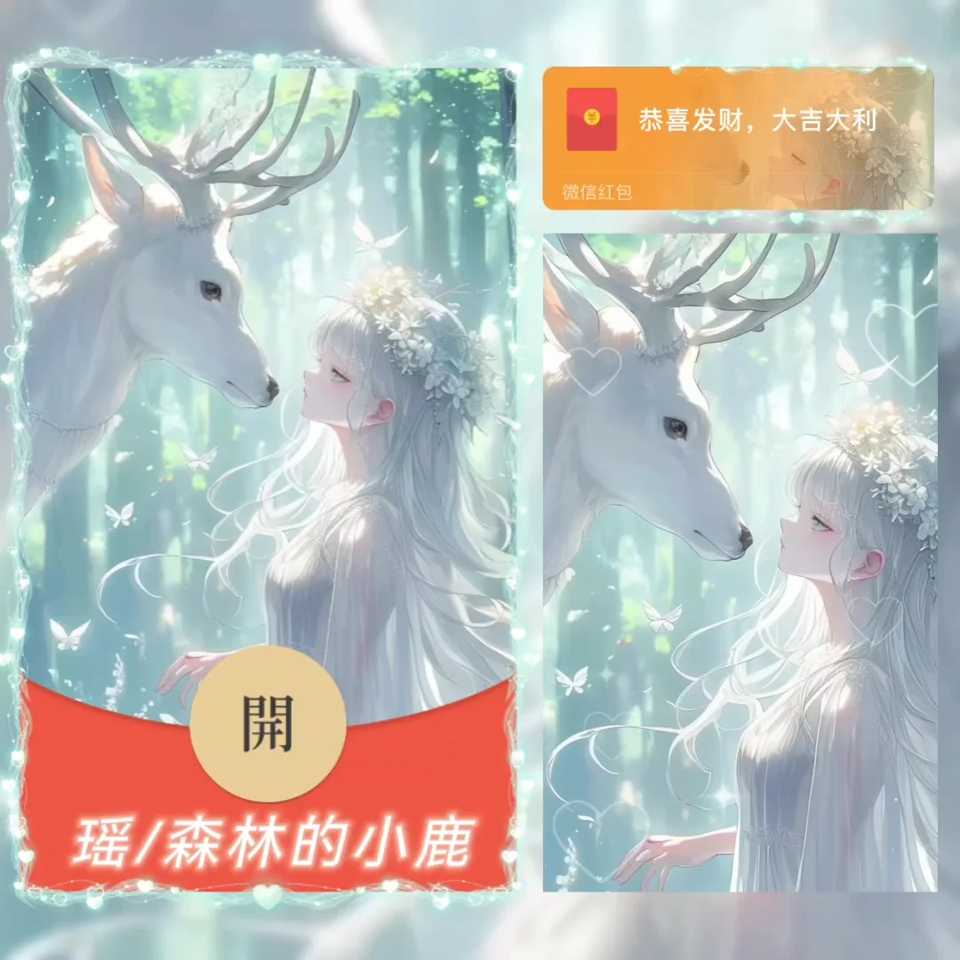 【卡密兑换】微信红包封面『瑶/森林的小鹿/didi』官方卡密丨端内兑换丨24小时自助提卡！