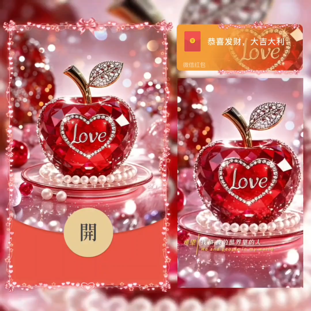 水晶平安果/平安夜/圣诞/didi红包封面皮肤