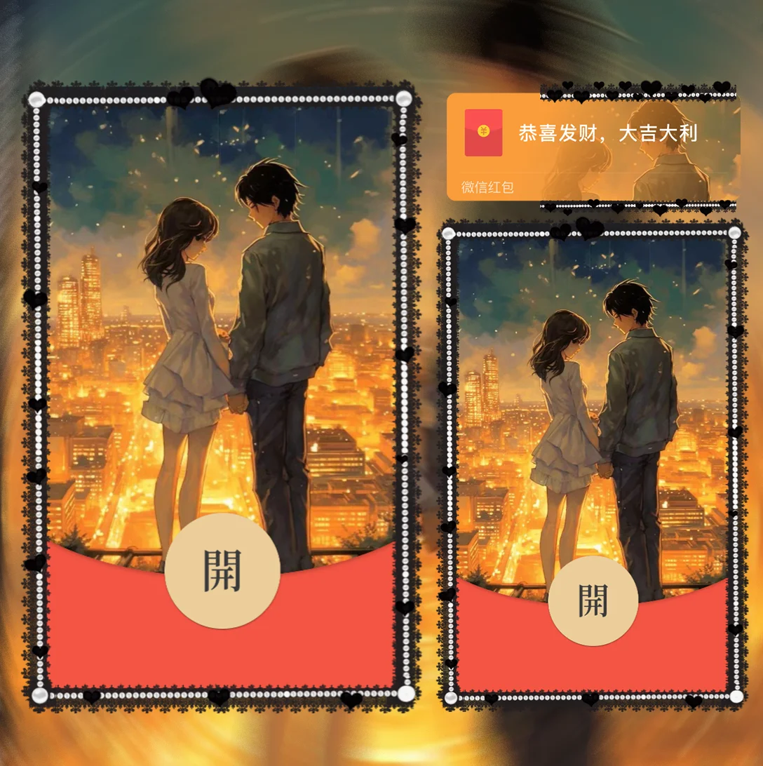 【红包封面】牵手情侣/la