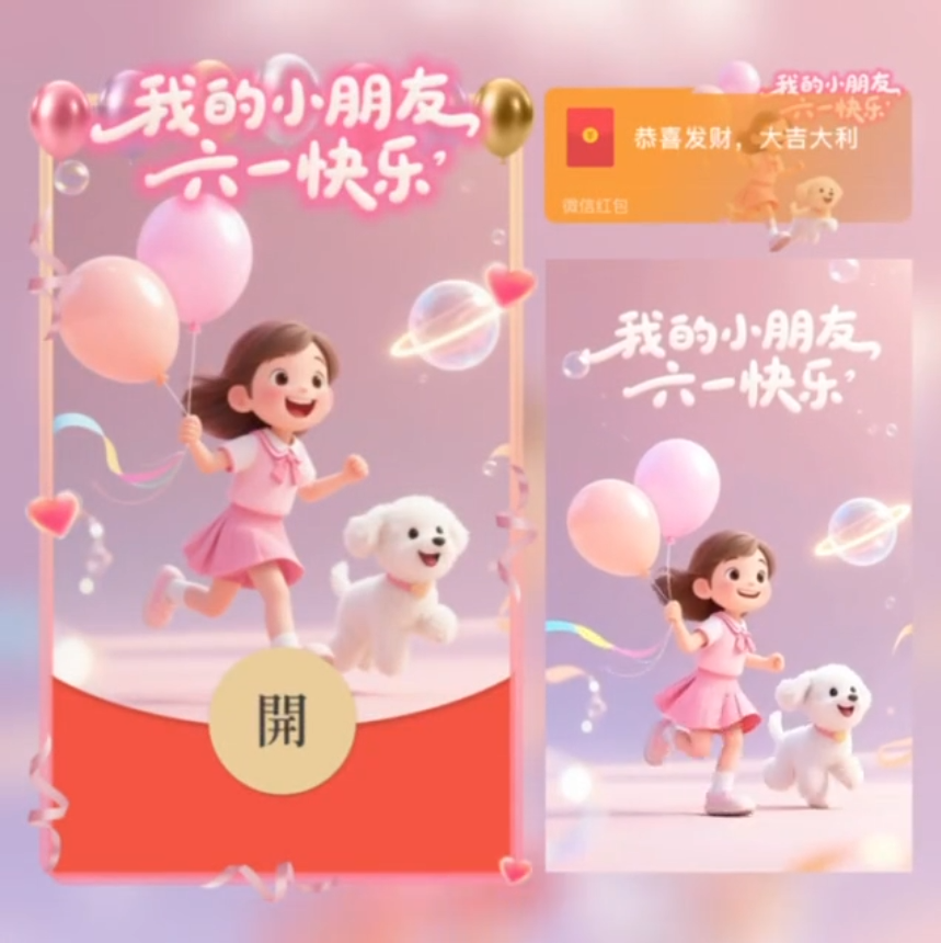 我的小朋友.六一快乐/女/SVIP红包封面皮肤