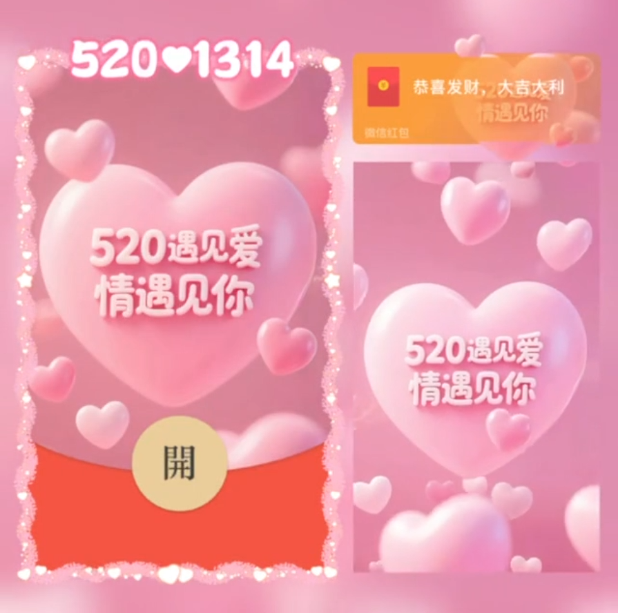 520遇见爱情遇见你/SVIP红包封面皮肤