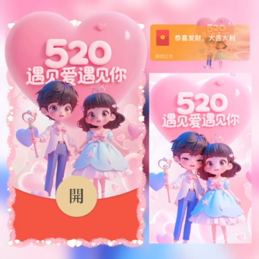 520遇见你遇见爱/SVIP红包封面皮肤