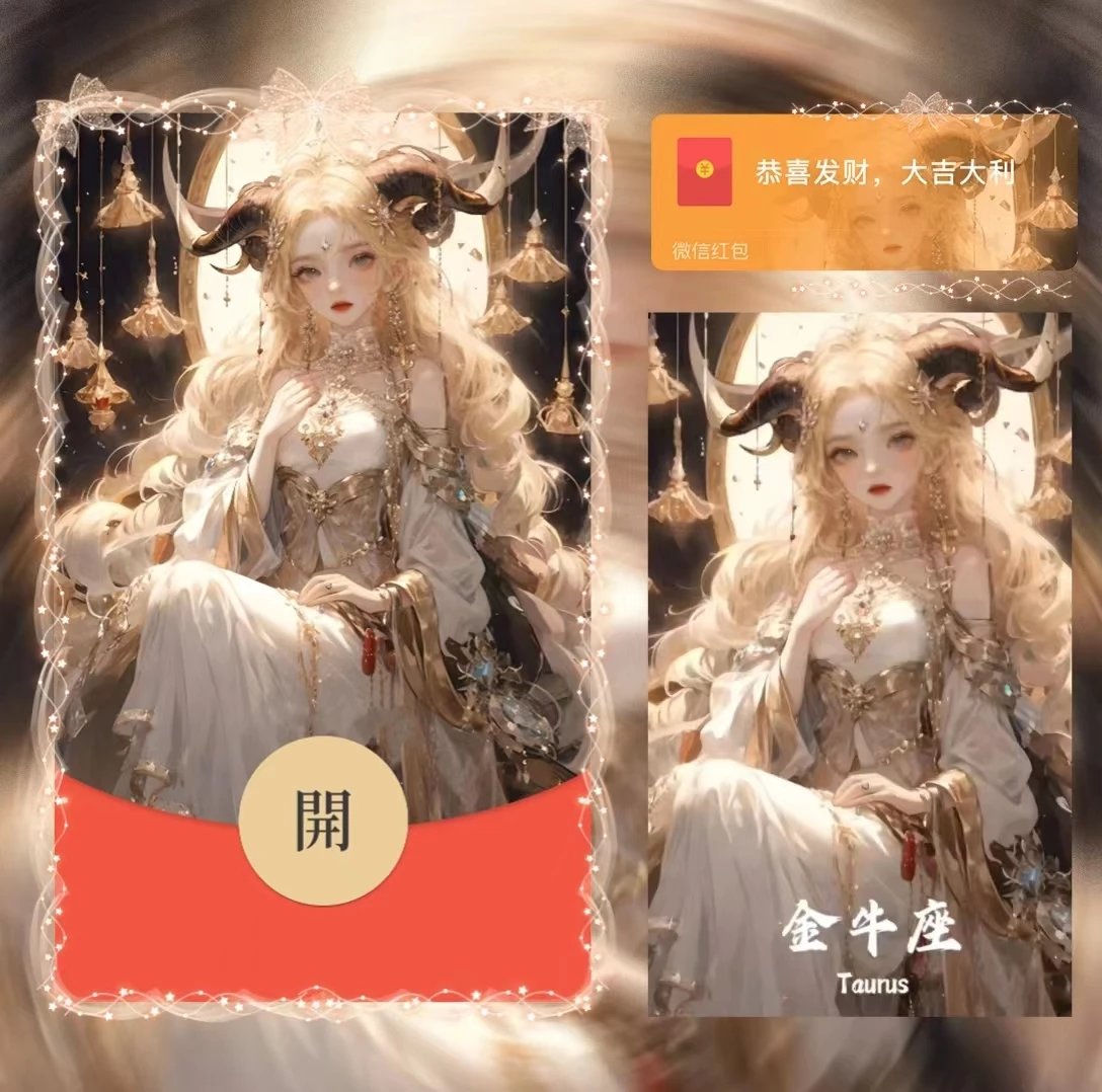 女星座/金牛/la红包封面皮肤