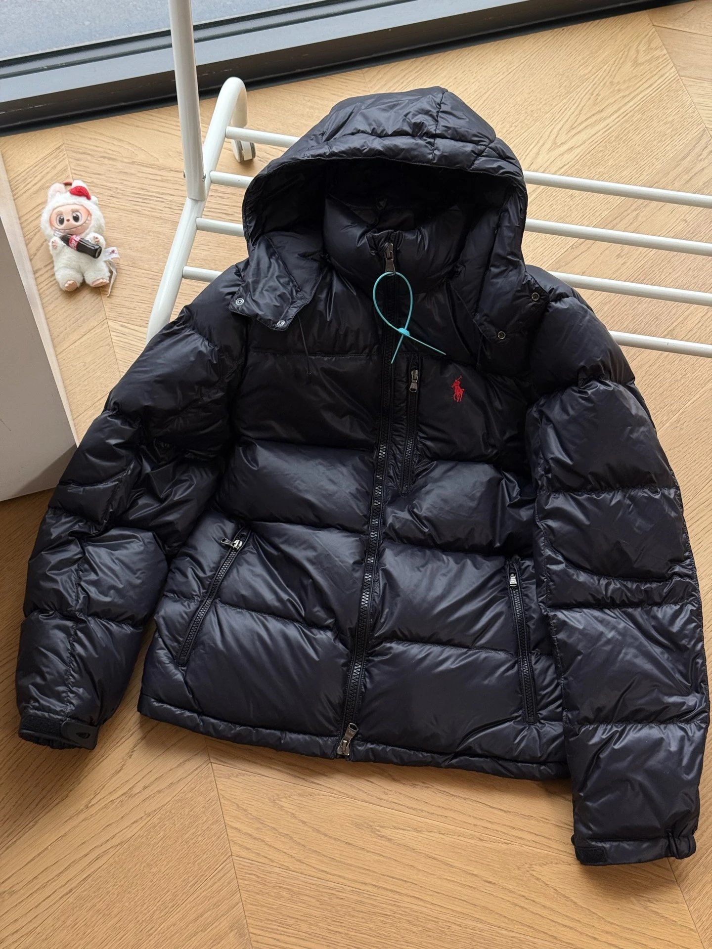 Detachable Hood Down Jacket Mysterious Black