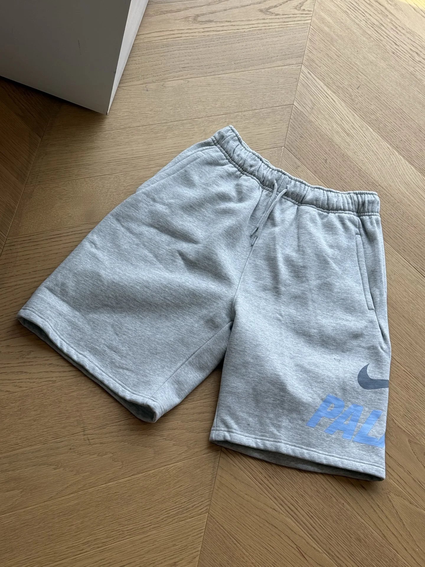 Nike Co branded Contrast Printed Shorts (Light Grey)
