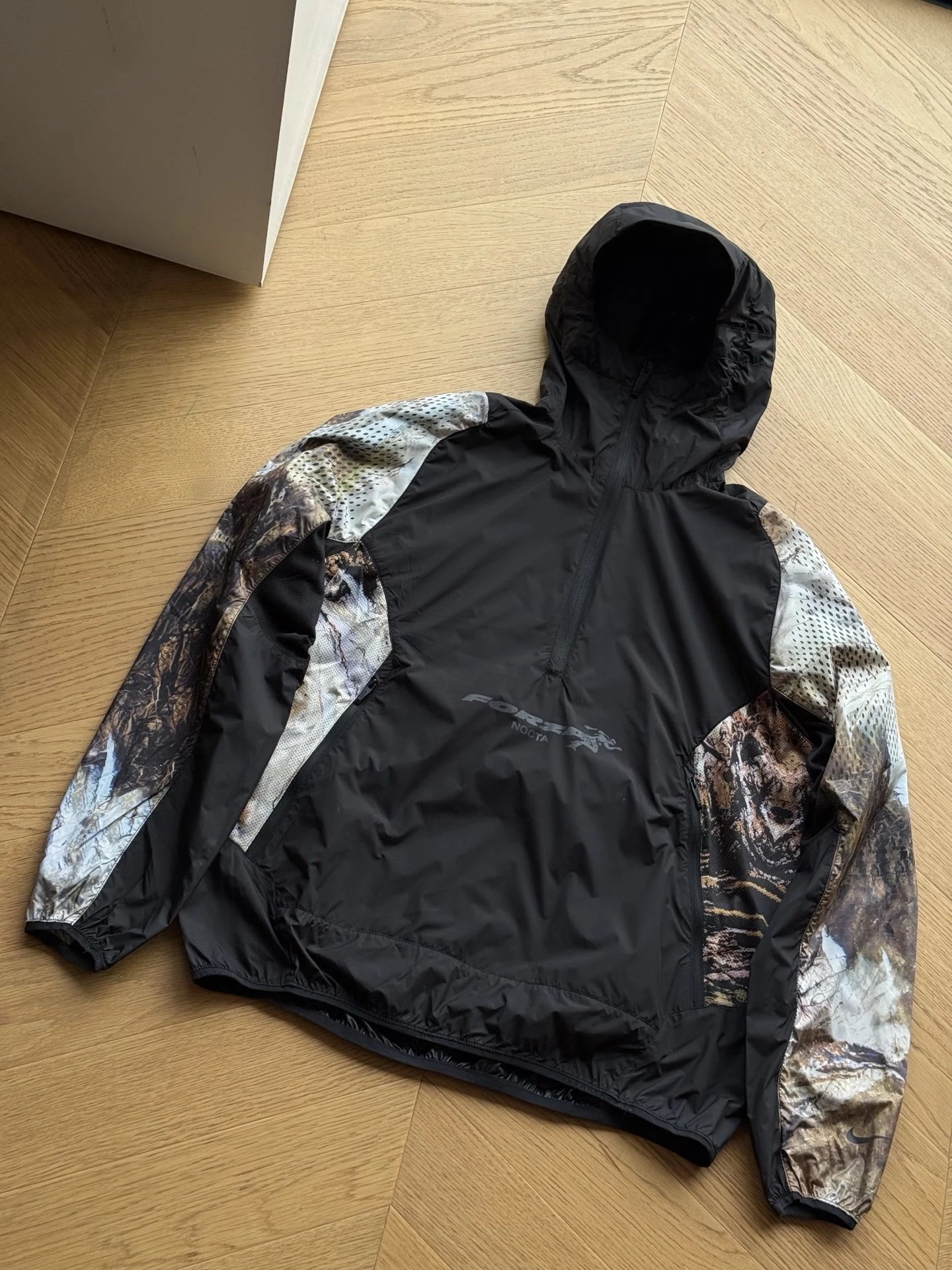 Nike Co branded Color blocked Loose Jacket (Black)