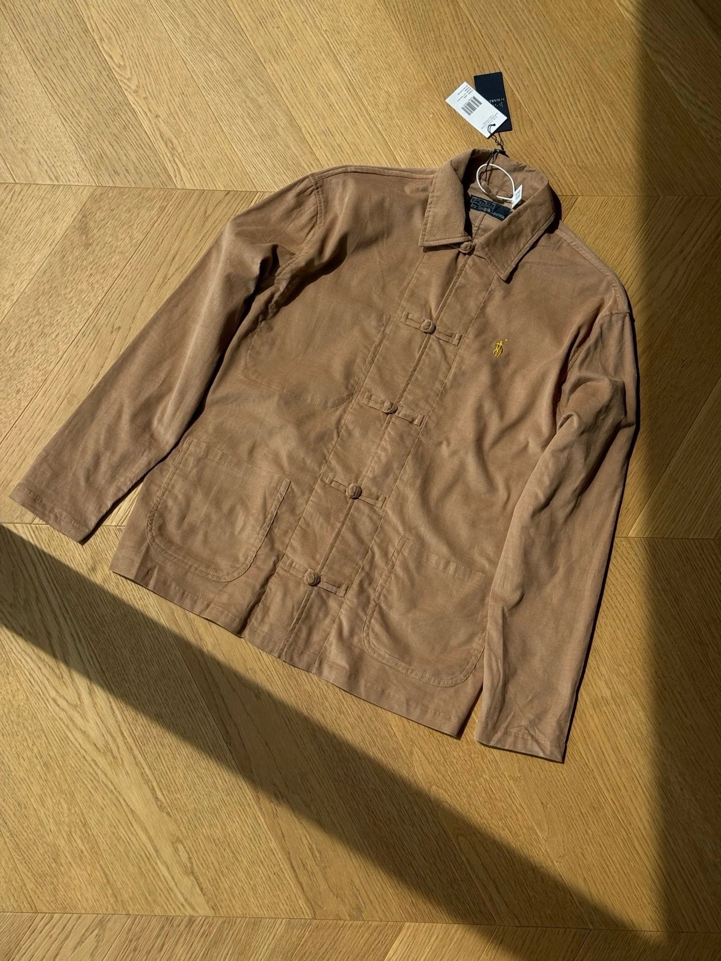 Ralph buckle cotton corduroy shirt jacket (khaki)