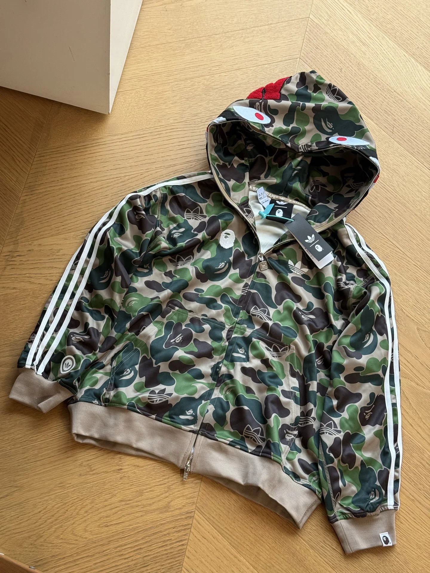 Adidas x BAPE Joint Breathable Hooded Long Sleeve Jacket