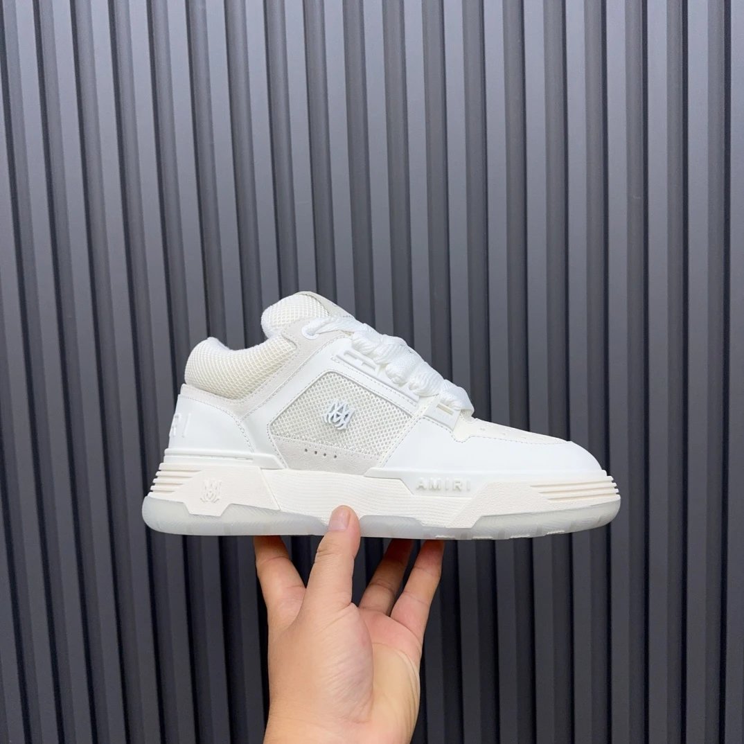 Low Top Leather Skate Sneakers Unisex Ivory White - Gallery Image 2 - Detailed View