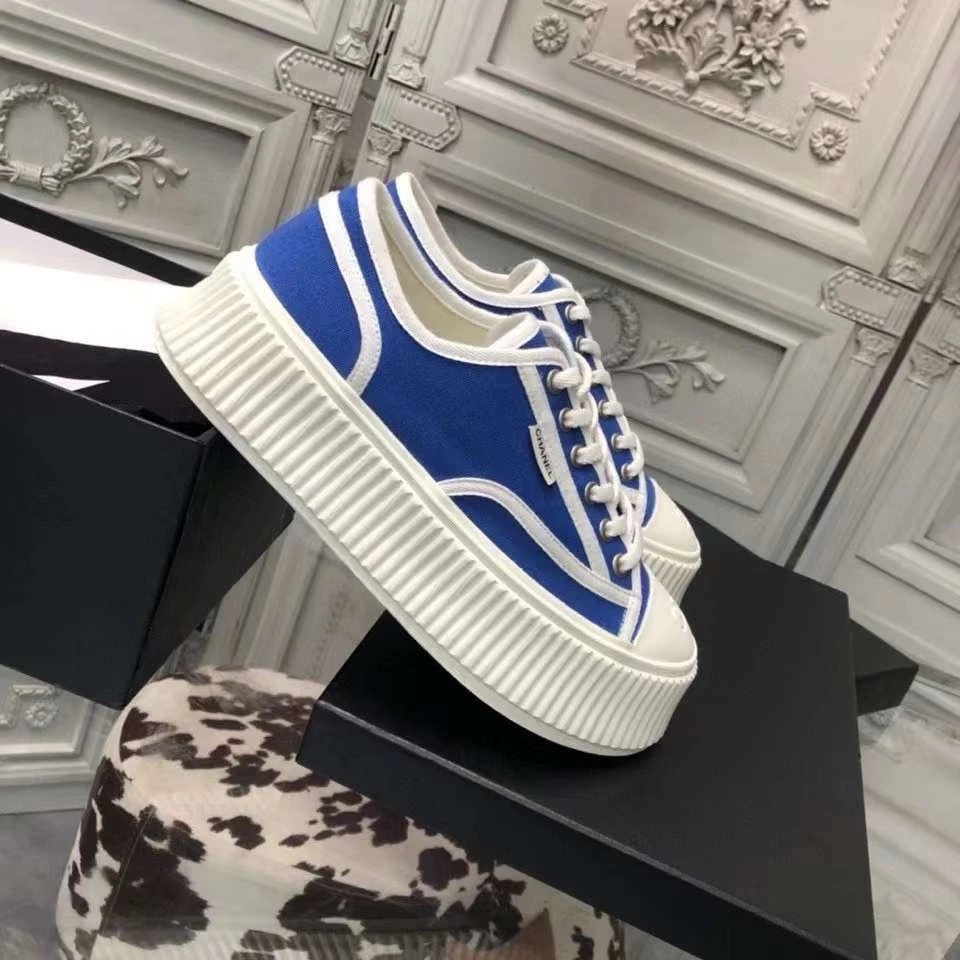 Chanel Vintage 2021 Sneakers Blue - Gallery Image 7 - Detailed View
