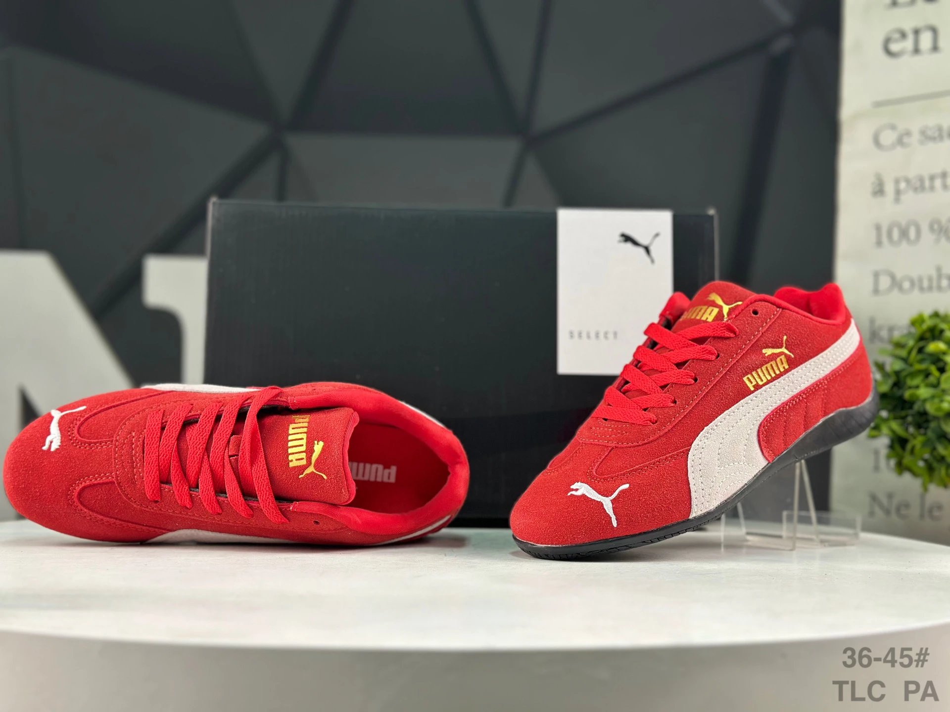 Puma Speed OG Sneakers Red White - Gallery Image 9 - Detailed View