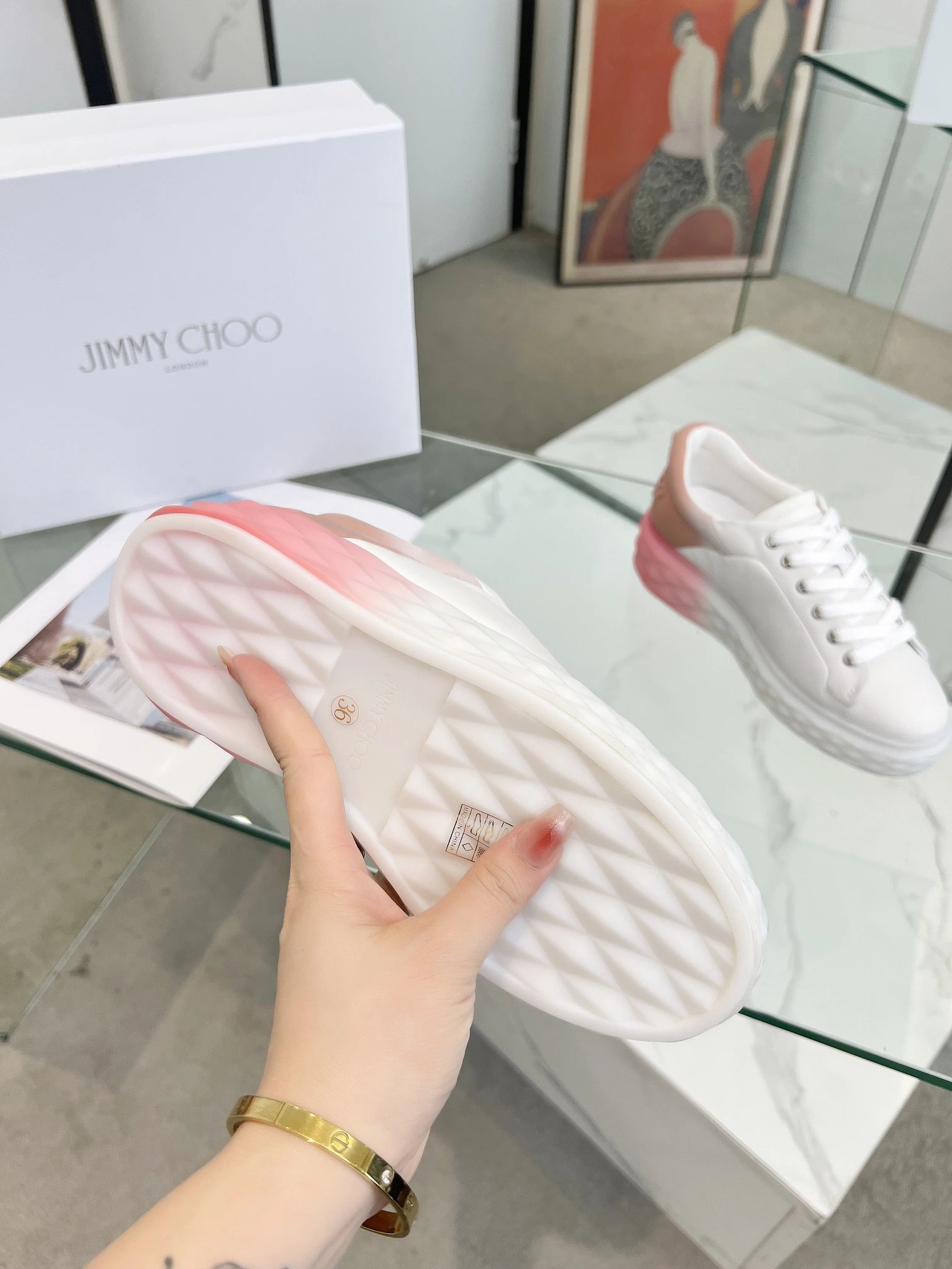 Jimmy Choo Diamond Sneakers Multi-color - Gallery Image 8 - Detailed View