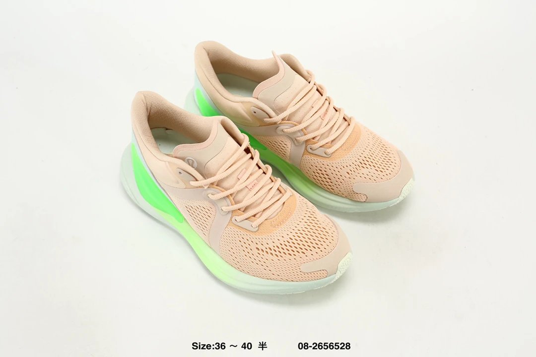 Lululemon Blissfeel Sneakers Pink Green - Gallery Image 8 - Detailed View