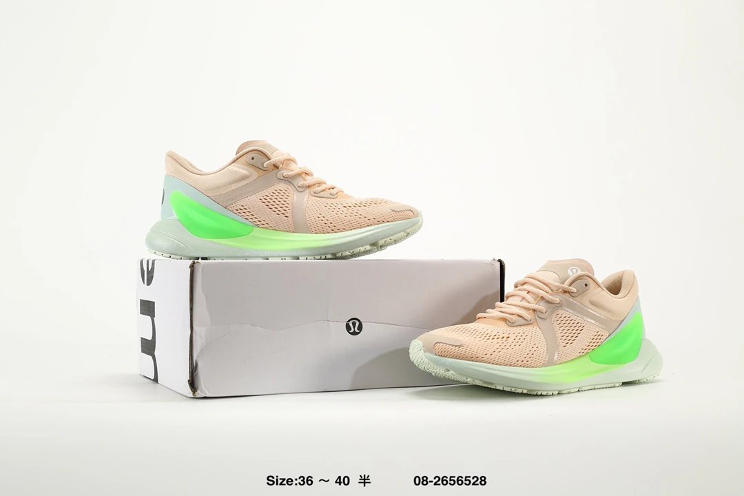 Lululemon Blissfeel Sneakers Pink Green - Gallery Image 9 - Detailed View
