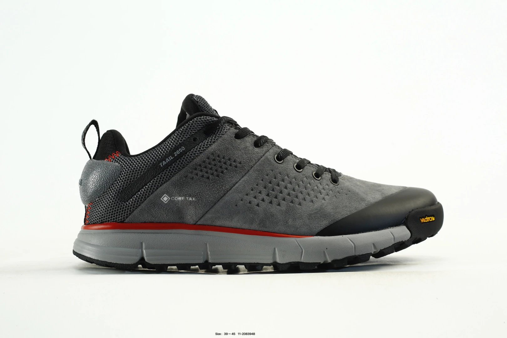 Trail Running Hiking Shoes Suede Charcoal - Gallery Image 1 - Detailed View