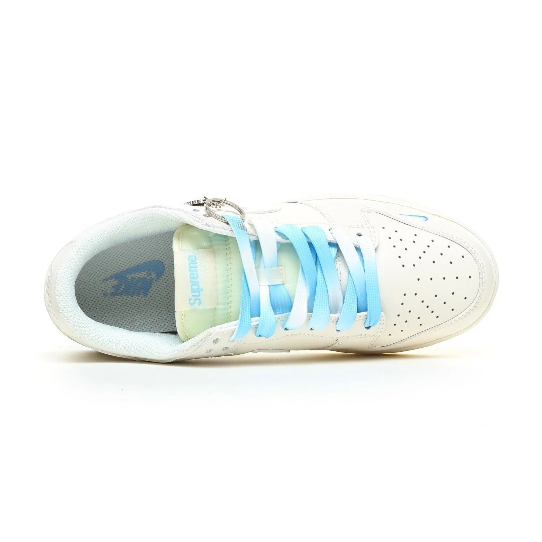 Low Top Sneakers Ivory Blue - Gallery Image 4 - Detailed View